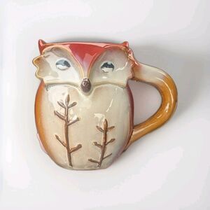 Gibson Home Red Fox 16 oz Coffee Mug with Fox Tail Handle Woodland Creatures